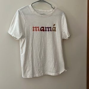 Mama cream tee size M